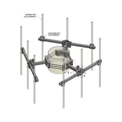 (MTTF3 Series) 3-Sector Monopole T-Arm Frame Kit - Image 2